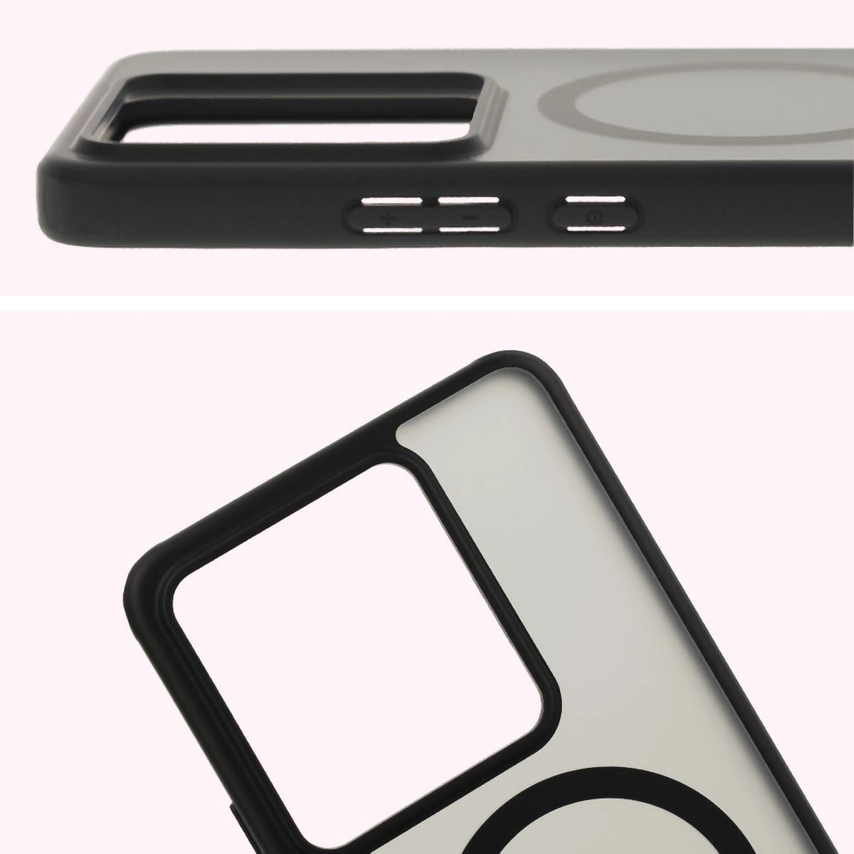 Decupaj complet și margini ridicate pentru cameră în carcasa Bizon Case MatteO pentru Realme GT 7 / Realme GT 7T