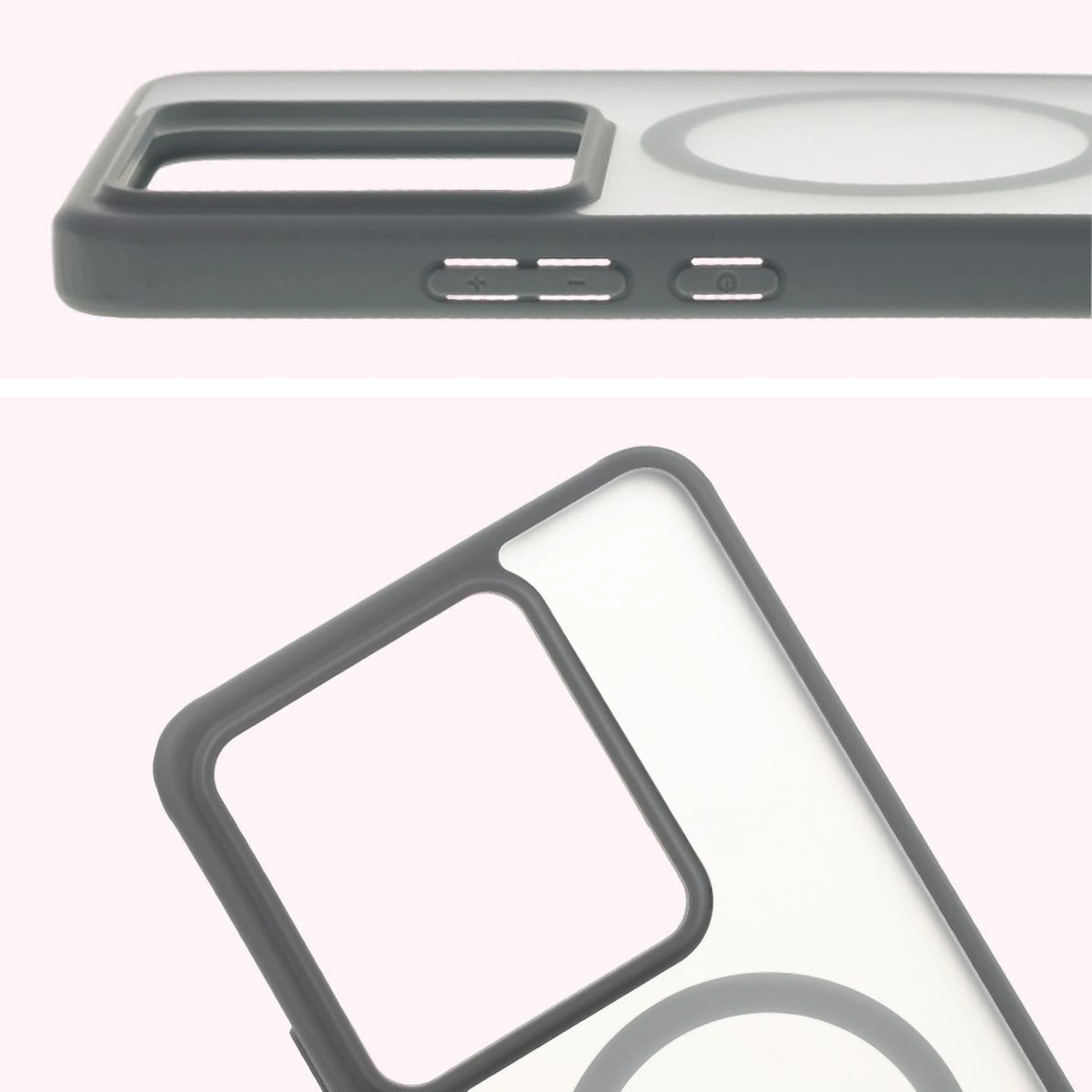 Decupaj complet și margini ridicate pentru cameră în husa Bizon Case MatteO pentru Realme GT 7 / Realme GT 7T