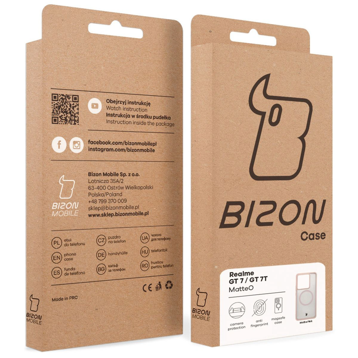 Cutie Kraft Bizon Case cu eticheta dedicată pentru Realme GT 7 / Realme GT 7T