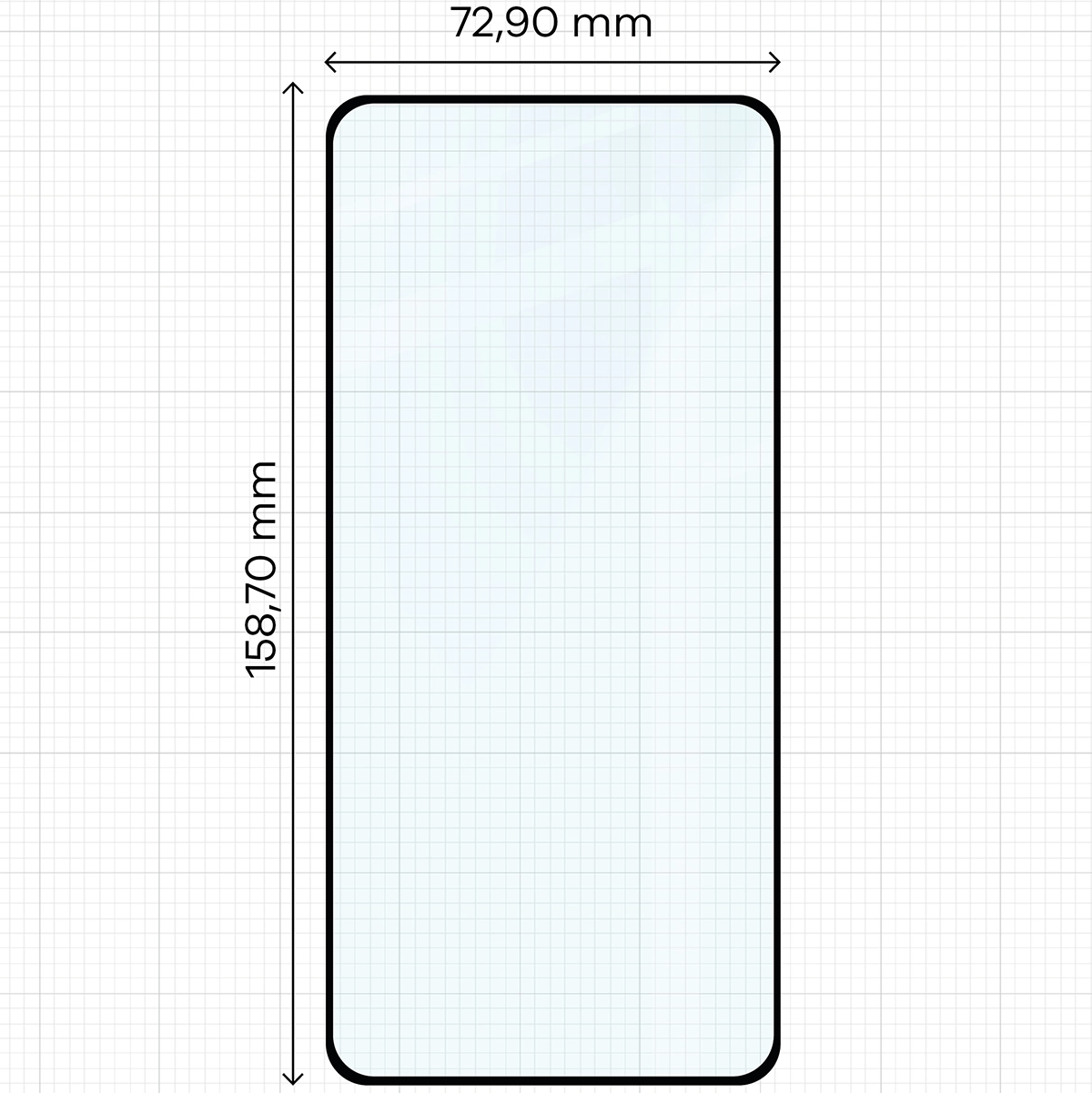 Wymiary szkła Bizon Glass Edge Duo do Realme GT 7 / Realme GT 7T