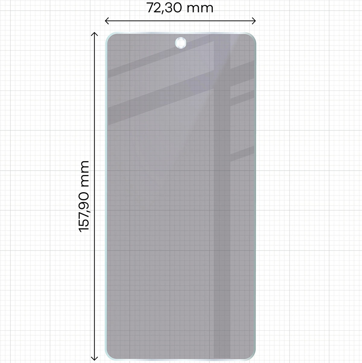 Wymiary szkła Bizon Glass Mule Shadow do Realme GT 7