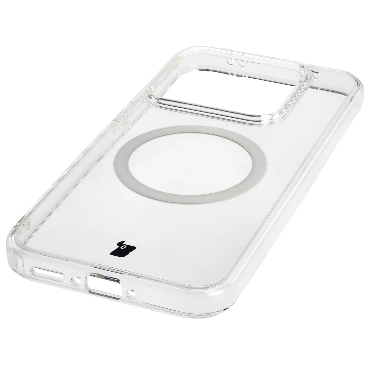 Zintegrowane przyciski, wycięcia i hybrydowy materiał w etui Bizon Case CrystalO do Realme GT 8 Pro