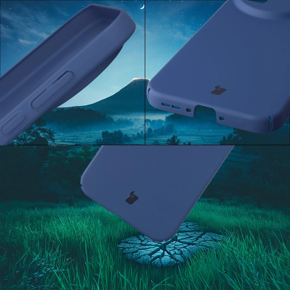 Zintegrowane osłony na przyciski, wycięcia i twardy materiał etui Bizon Case Łupka do Realme GT 8 Pro