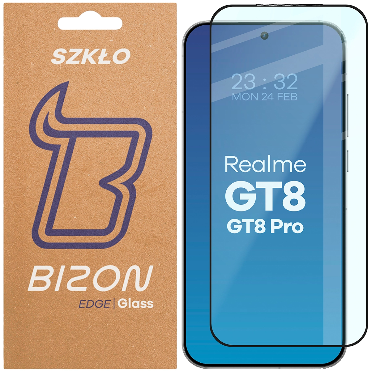 Szkło hartowane na cały ekran Bizon Glass Edge 2 dla Realme GT 8 / Realme GT 8 Pro