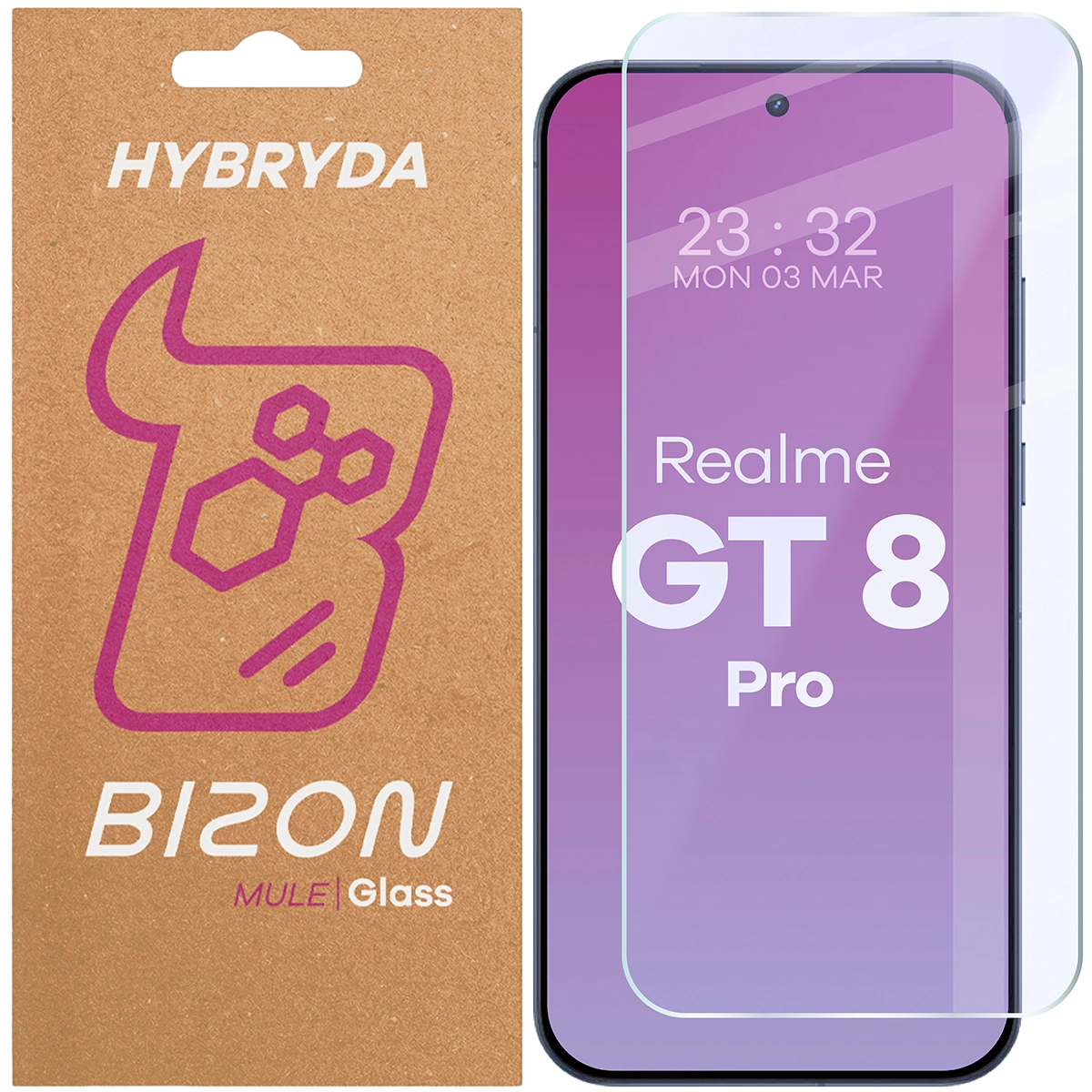 Szkło hybrydowe na ekran Bizon Glass Mule do Realme GT 8 Pro