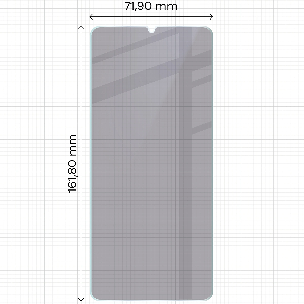 Wymiary szkła Bizon Glass Mule Shadow do Realme Note 60