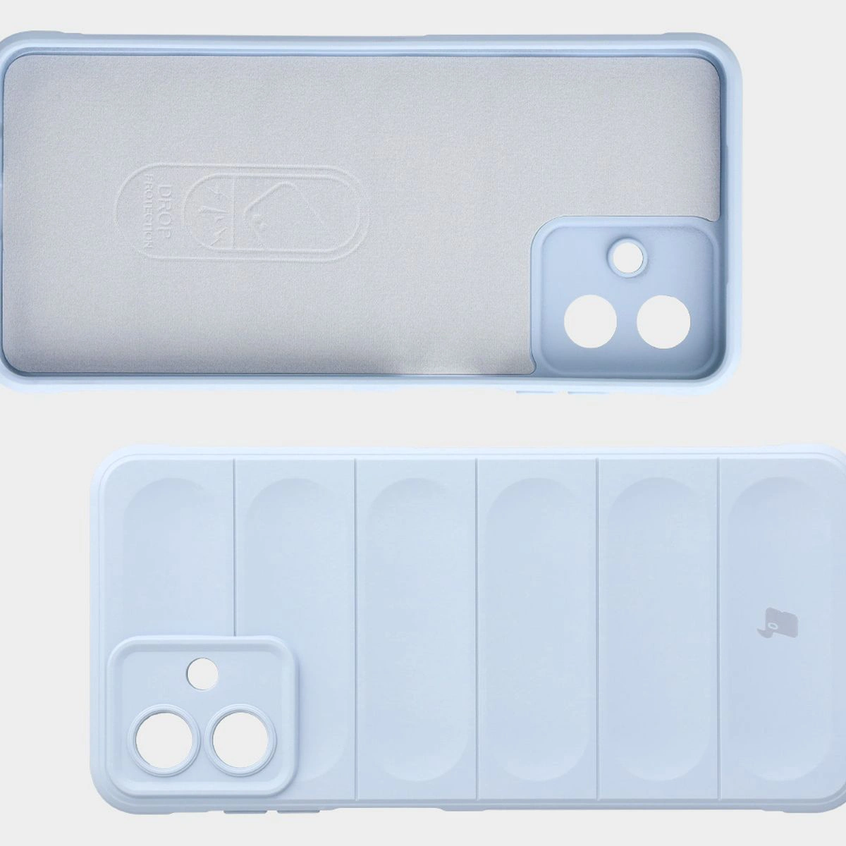 Wyściółka z mikrofibry, wyżłobienia na pleckach i wzmocnione narożniki w etui Bizon Case Tur do Samsung Galaxy A07 4G