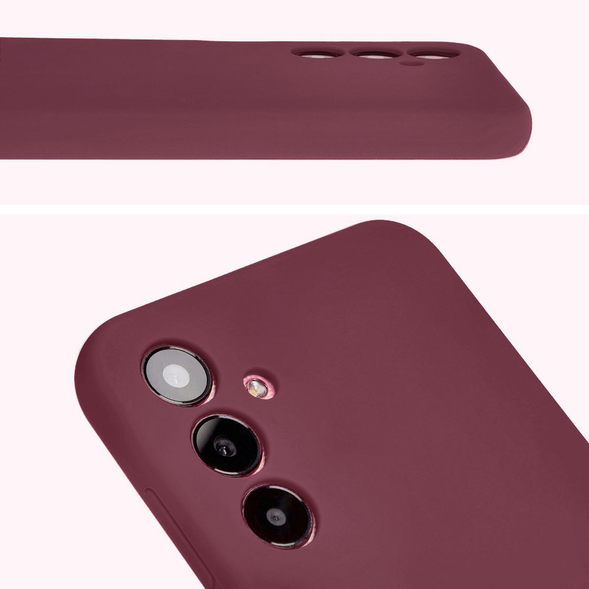 Zbliżenie na wycięcia na obiektywy w etui Bizon Soft Case