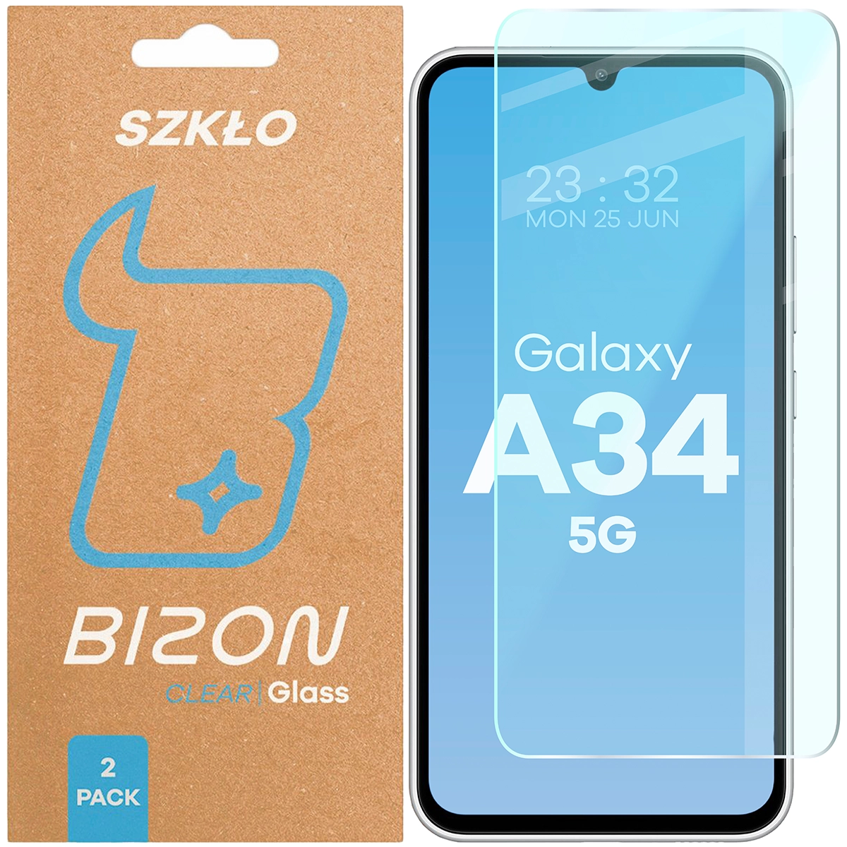 Szkło hartowane Bizon Glass Clear Duo do Samsung Galaxy A34 5G
