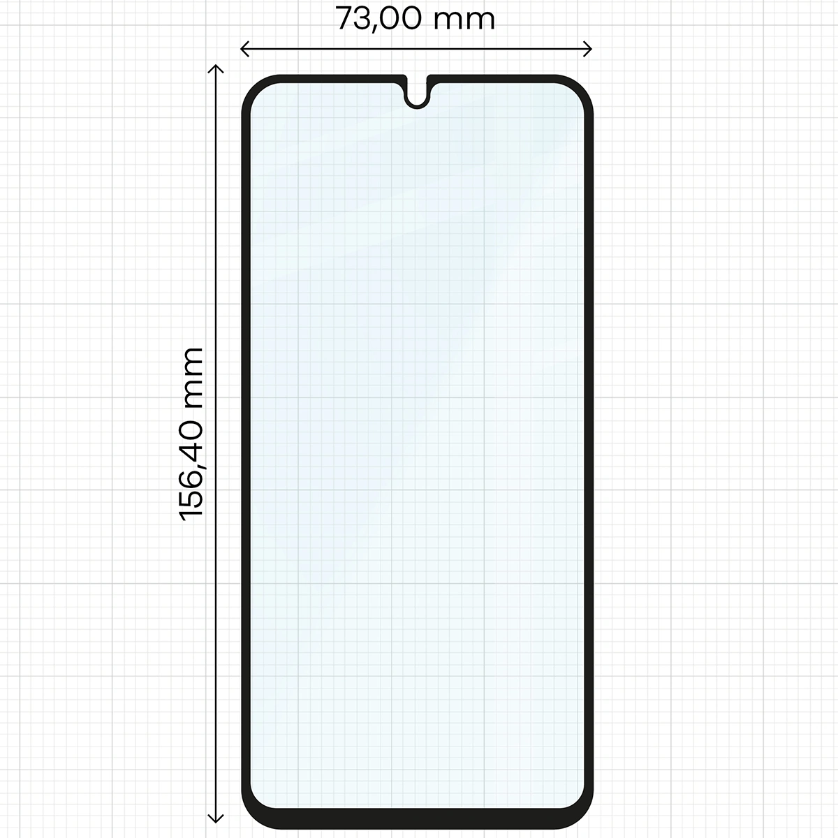 Wymiary szkła Bizon Glass Edge Duo do Samsung Galaxy A34 5G