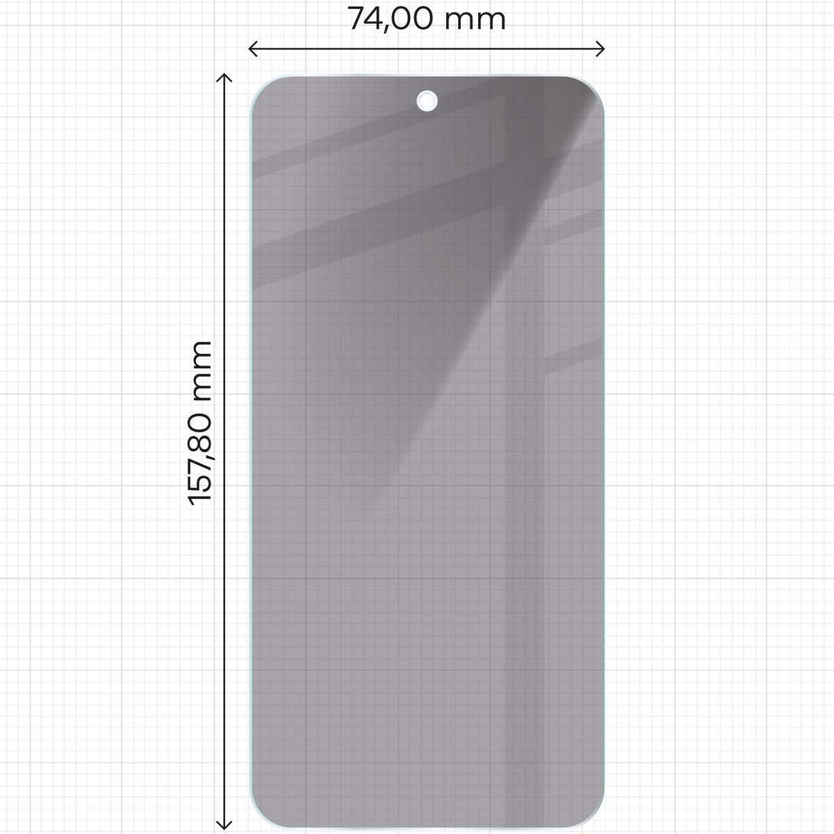 Zdjęcie na miarce szkła Bizon Glass Clear Shadow do Galaxy A35 / A55 5G