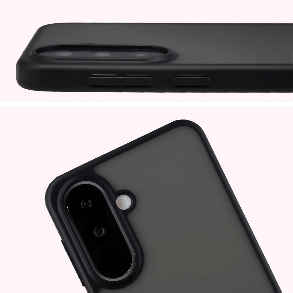 Pełne wycięcie i podwyższone krawędzie aparatu w etui Bizon Case Angelo do Samsung Galaxy A37 5G / Samsung Galaxy A36 5G