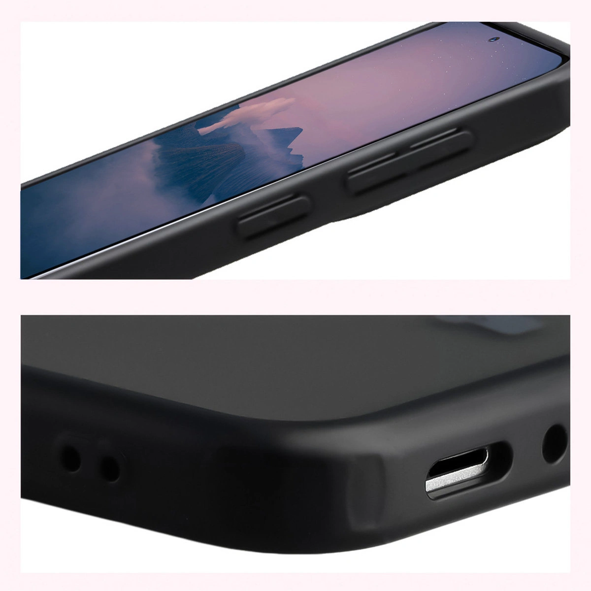 Wzmocnione narożniki i podwyższone ranty ekranu w etui Bizon Case Angelo do Samsung Galaxy A37 5G / Samsung Galaxy A36 5G