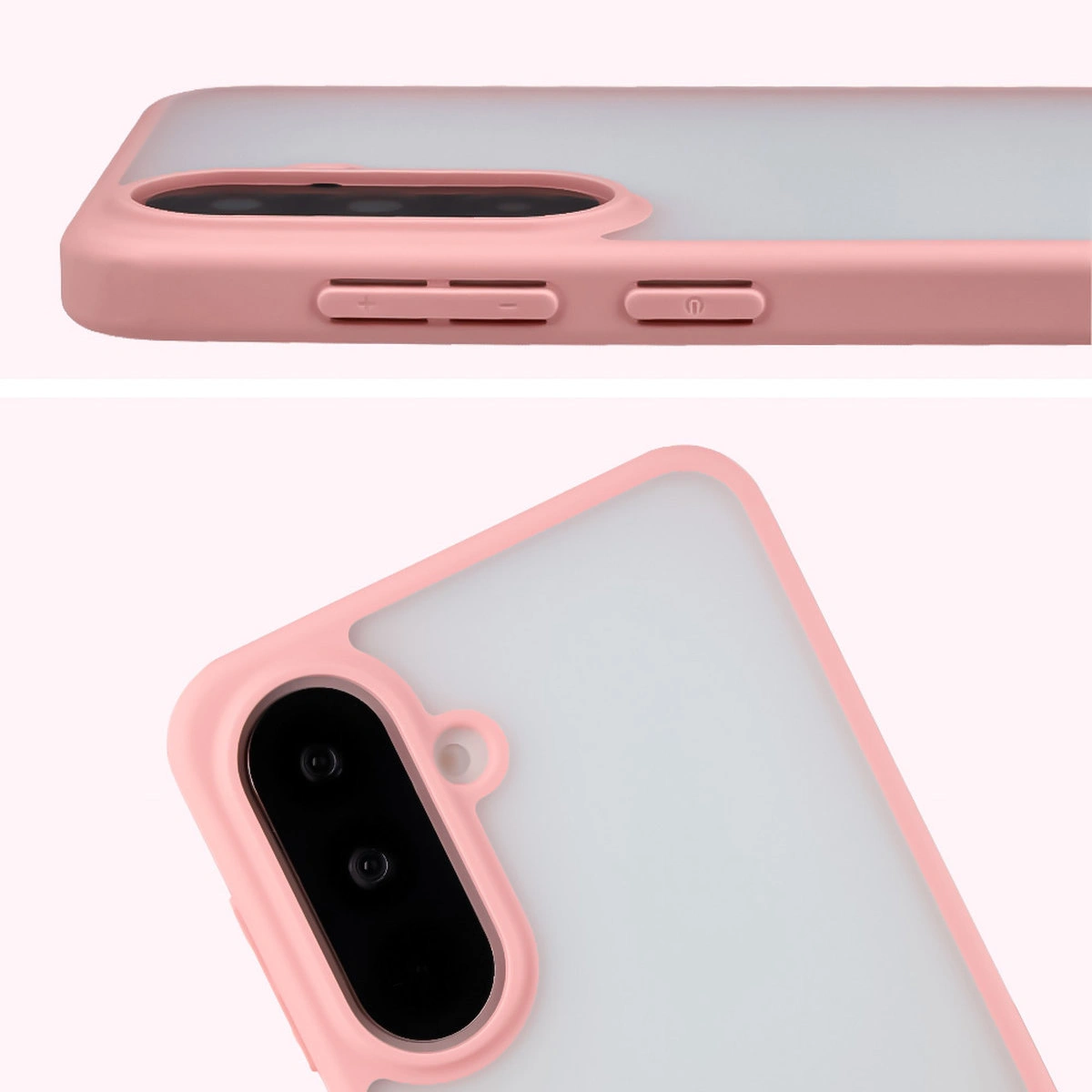 Pełne wycięcie i podwyższone krawędzie aparatu w etui Bizon Case Angelo do Samsung Galaxy A37 5G / Samsung Galaxy A36 5G