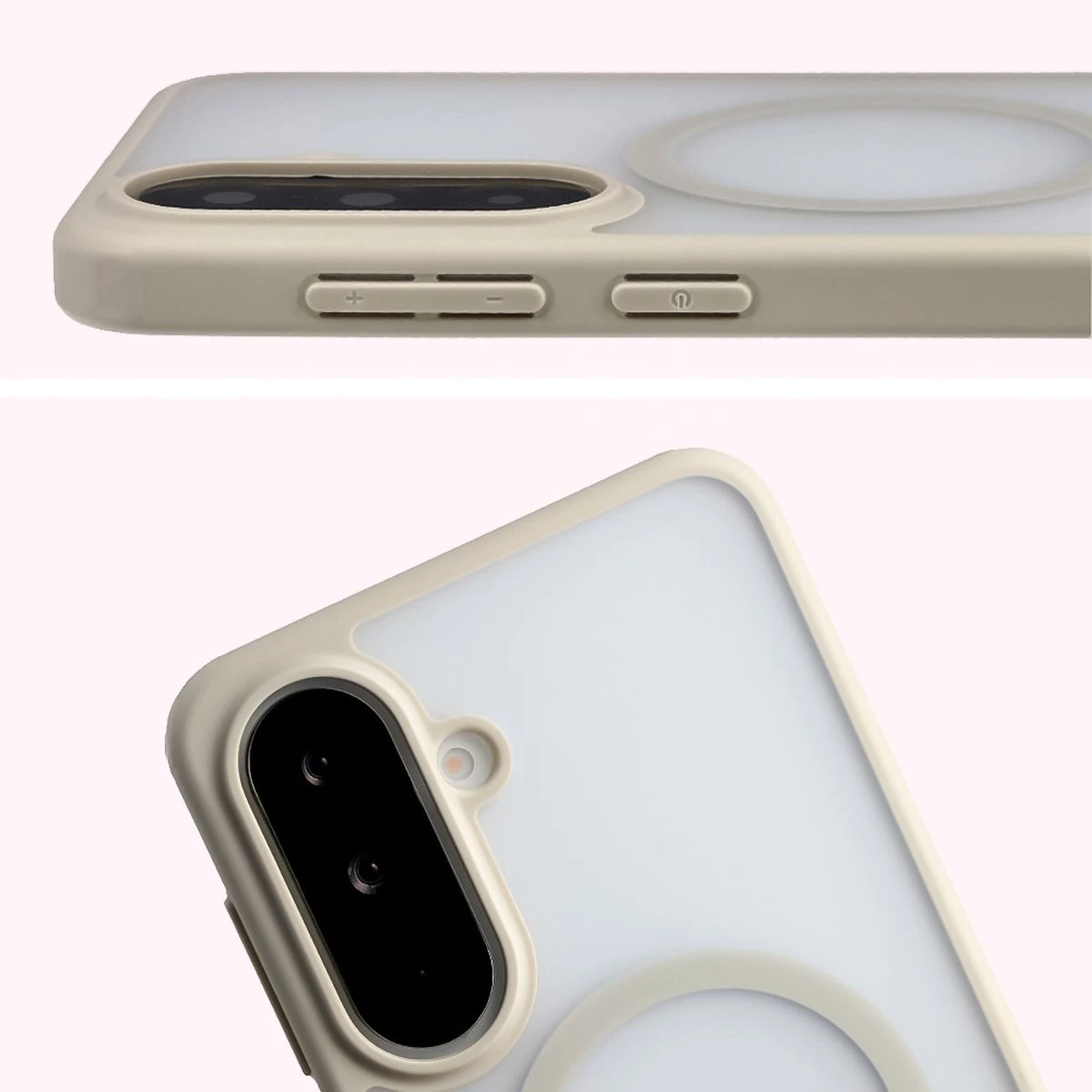 Pełne wycięcie i podwyższone krawędzie aparatu w etui Bizon Case MatteO do Samsung Galaxy A37 5G / Samsung Galaxy A36 5G