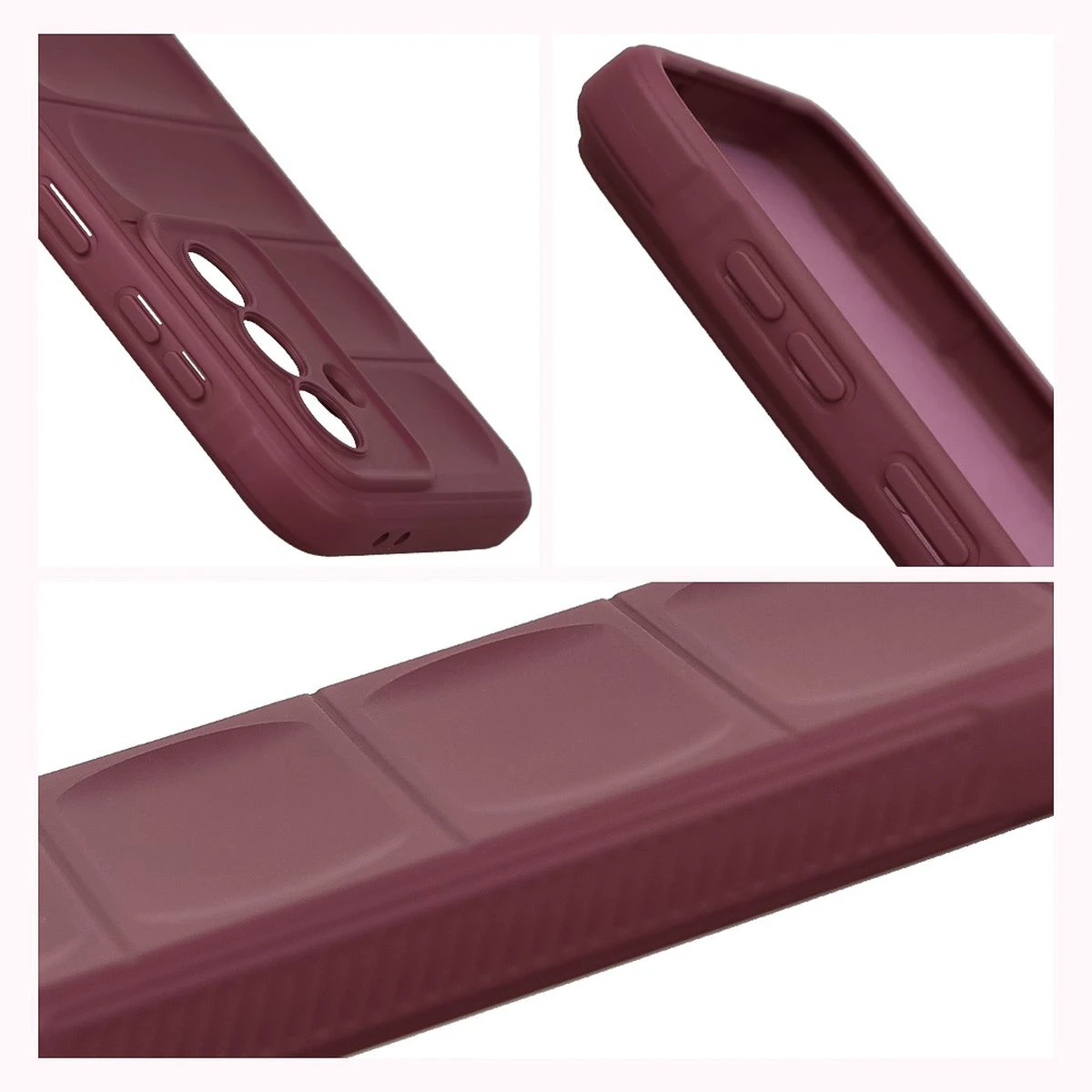 Teksturowane boki i podwyższone krawędzie ekranu i aparatu w etui Bizon Case Tur do Samsung Galaxy A37 5G