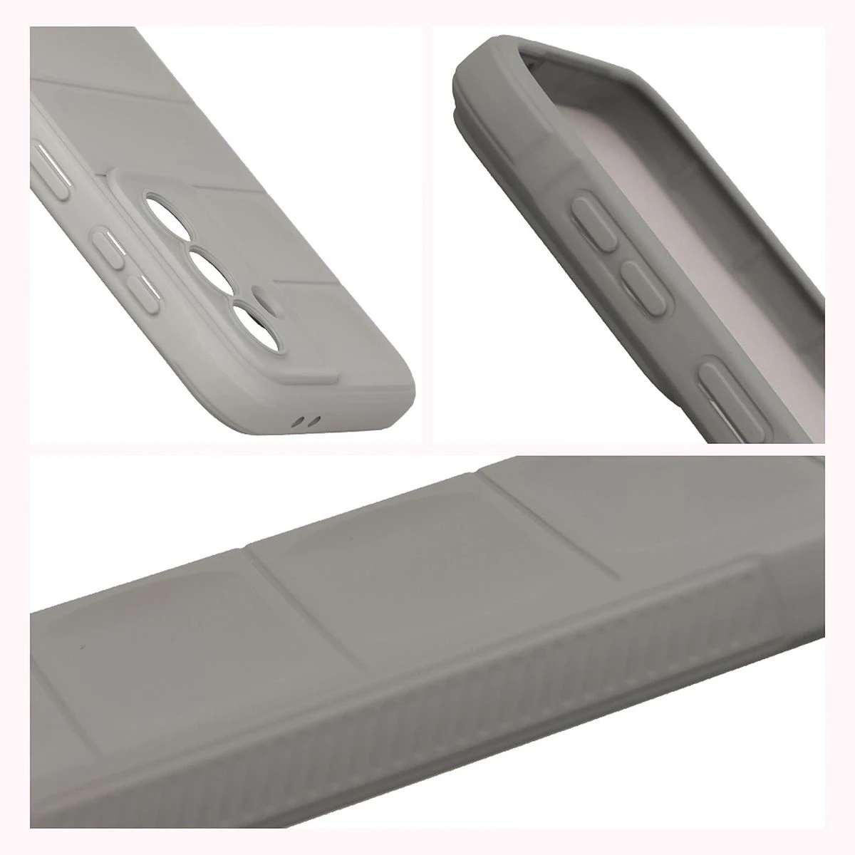 Teksturowane boki i podwyższone krawędzie ekranu i aparatu w etui Bizon Case Tur do Samsung Galaxy A37 5G