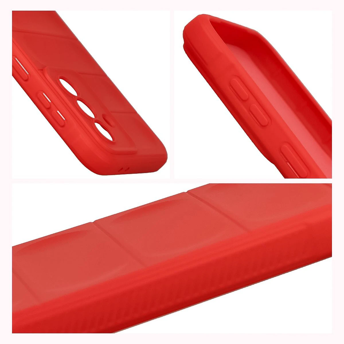 Teksturowane boki i podwyższone krawędzie ekranu i aparatu w etui Bizon Case Tur do Samsung Galaxy A37 5G