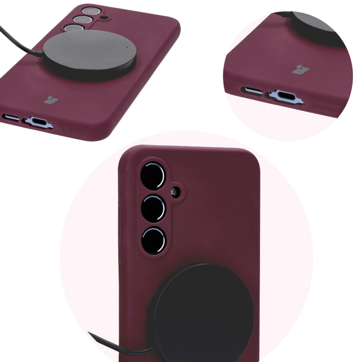 Zbliżenie na precyzyjne wycięcia w etui Bizon Soft Case