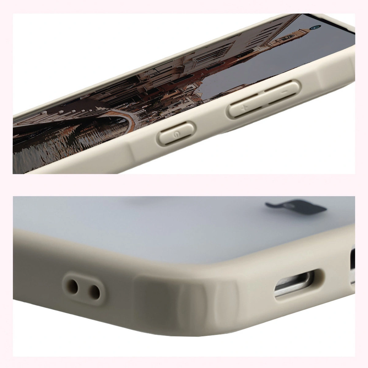 Wzmocnione narożniki i podwyższone ranty ekranu w etui Bizon Case MatteO do Samsung Galaxy A57 5G