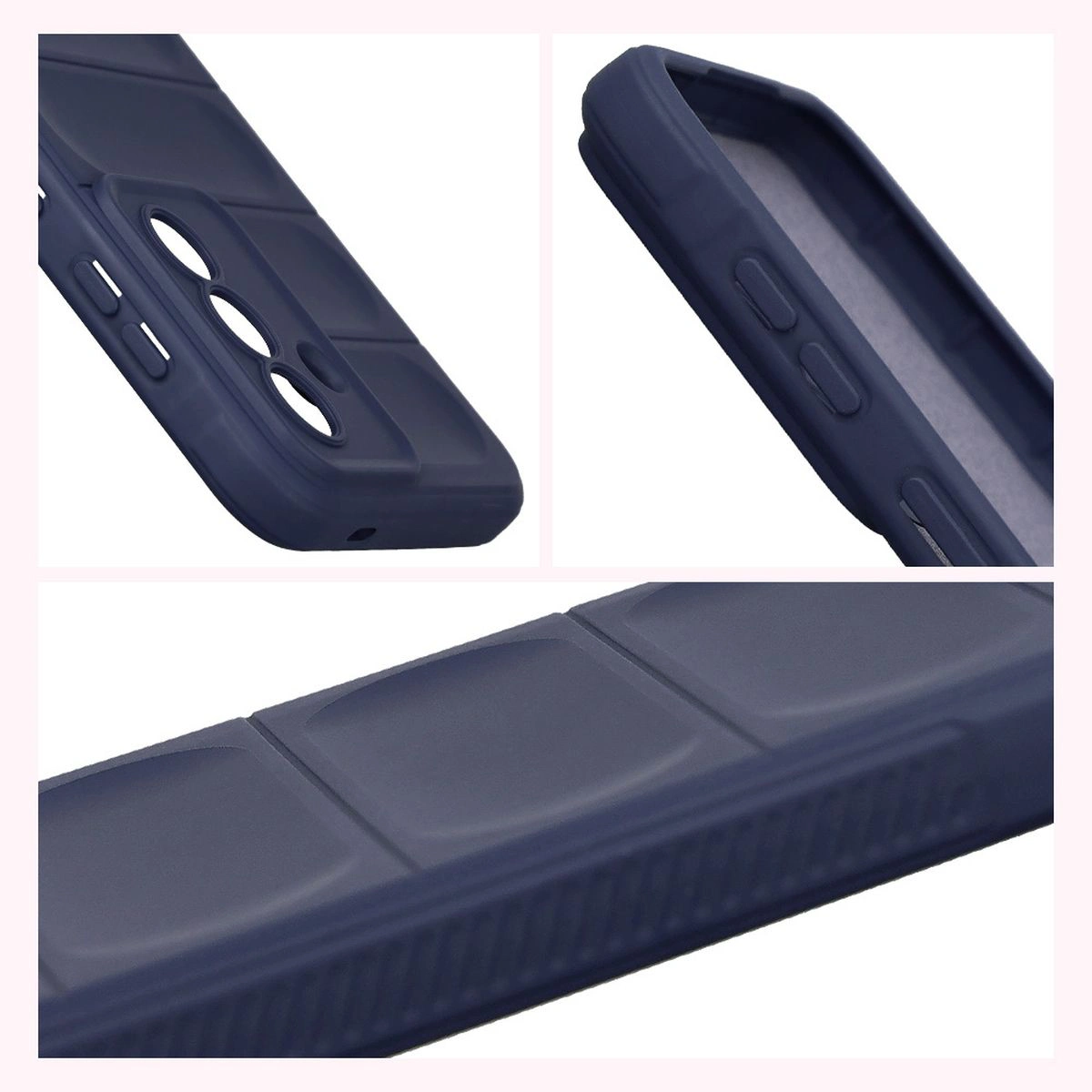 Teksturowane boki i podwyższone krawędzie ekranu i aparatu w etui Bizon Case Tur do Samsung Galaxy A57 5G