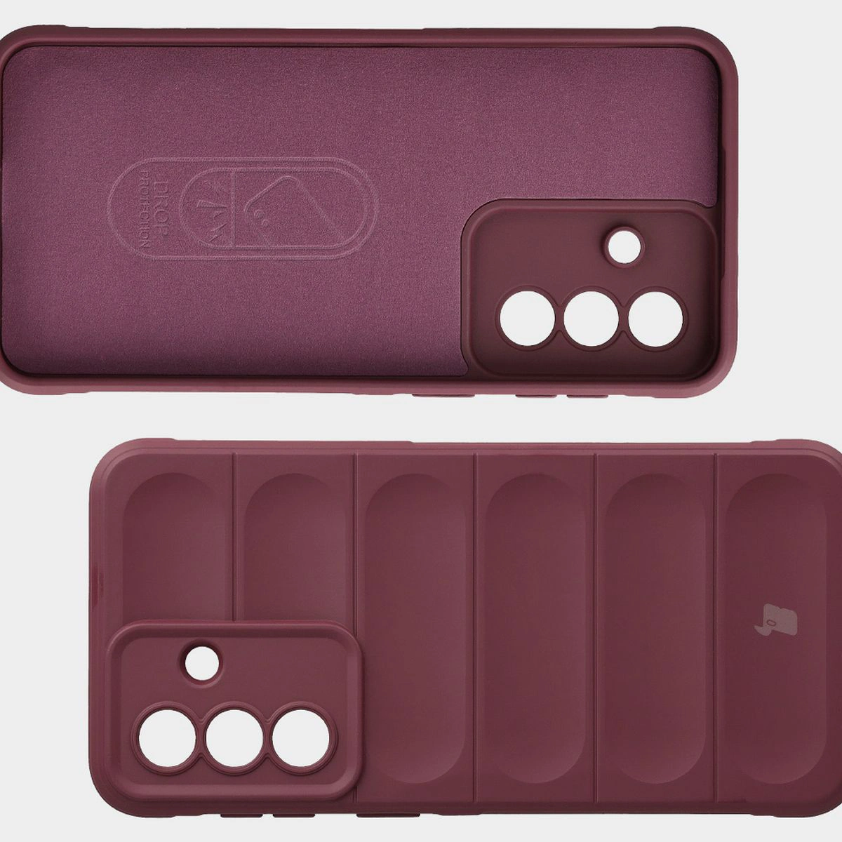 Wyściółka z mikrofibry, wyżłobienia na pleckach i wzmocnione narożniki w etui Bizon Case Tur do Samsung Galaxy A57 5G