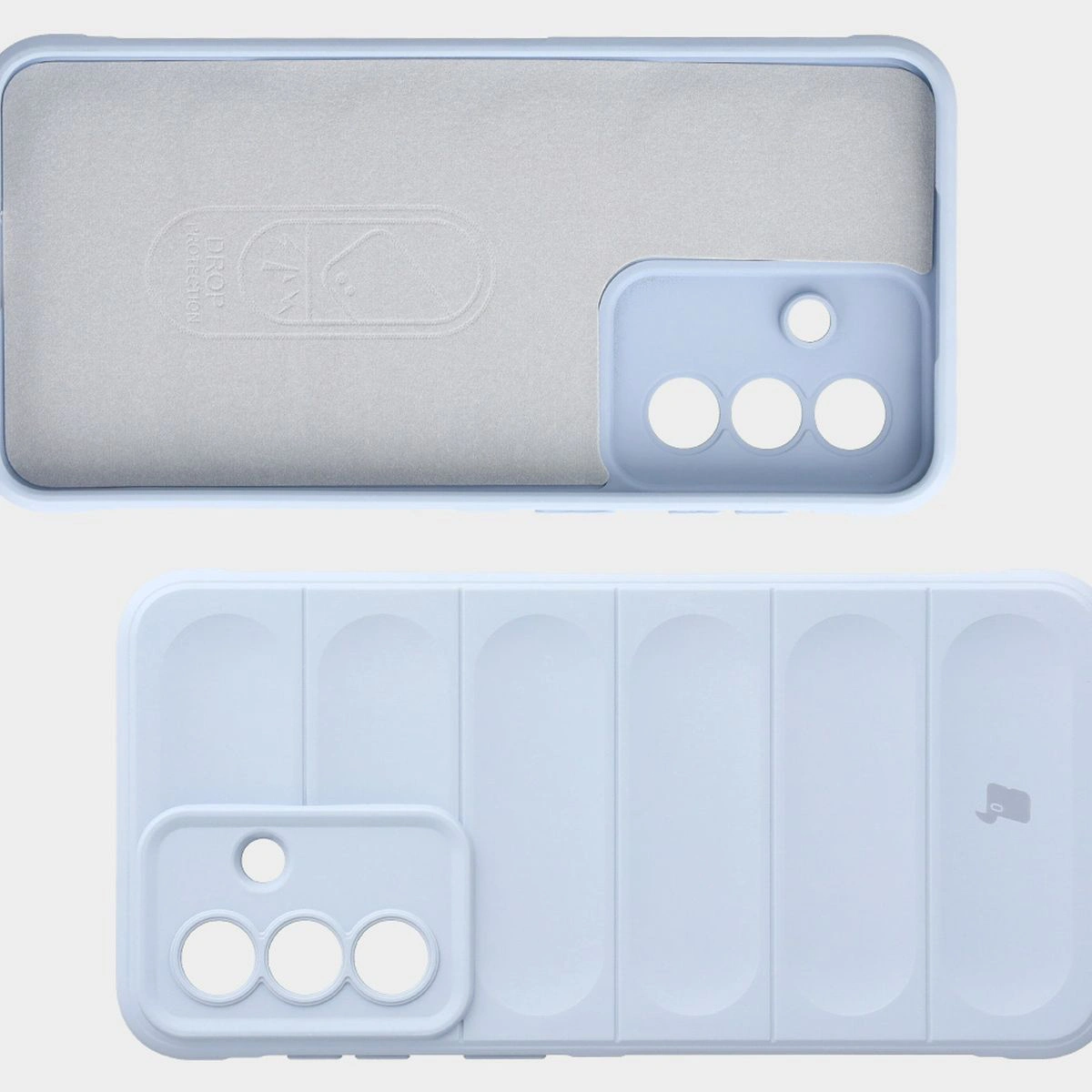 Wyściółka z mikrofibry, wyżłobienia na pleckach i wzmocnione narożniki w etui Bizon Case Tur do Samsung Galaxy A57 5G