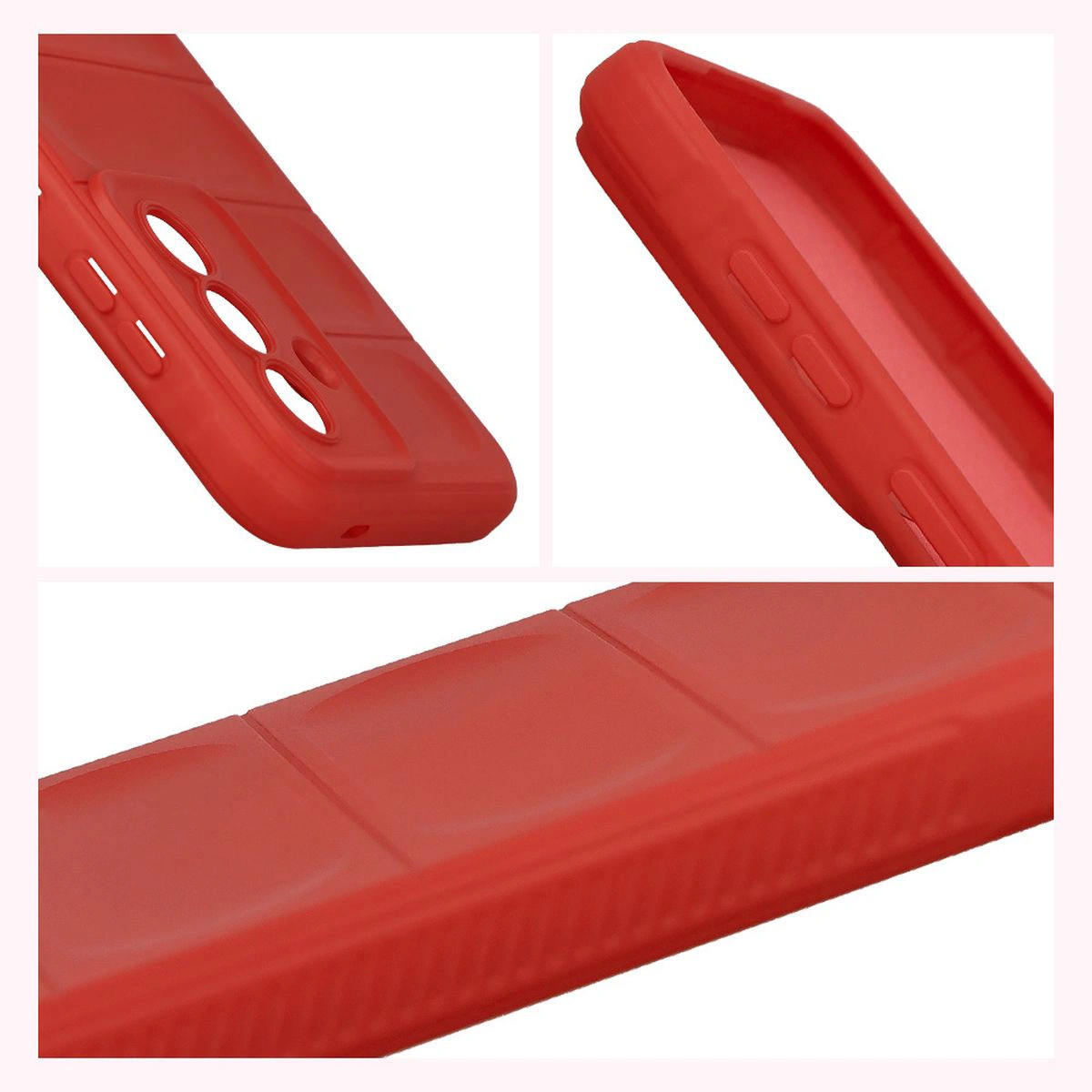 Teksturowane boki i podwyższone krawędzie ekranu i aparatu w etui Bizon Case Tur do Samsung Galaxy A57 5G