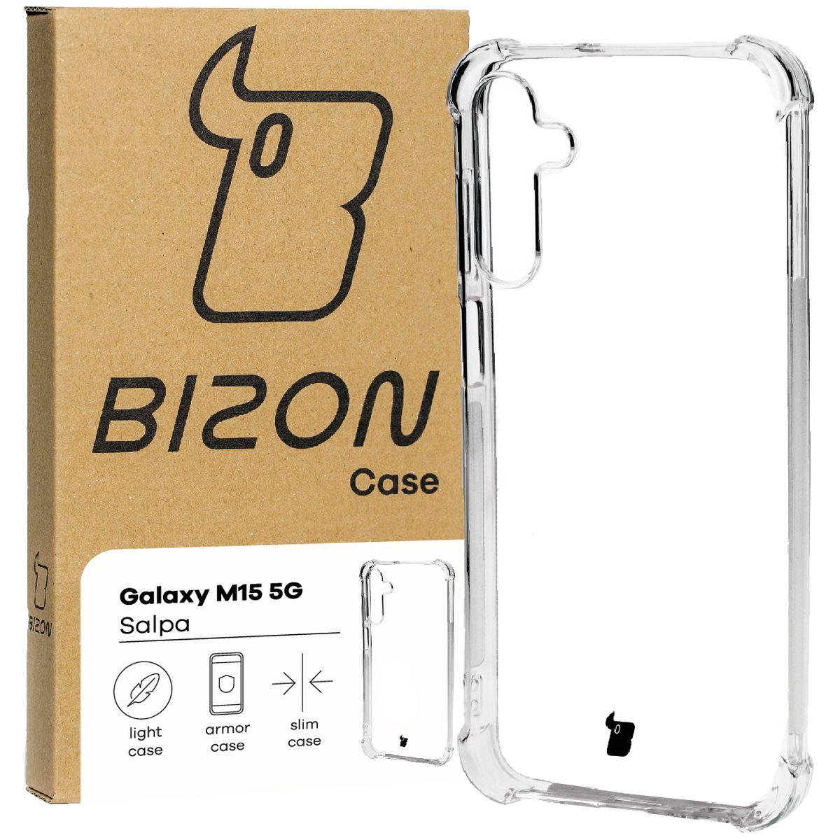 Husa transparentă Bizon Case Salpa pentru Samsung Galaxy M15 5G