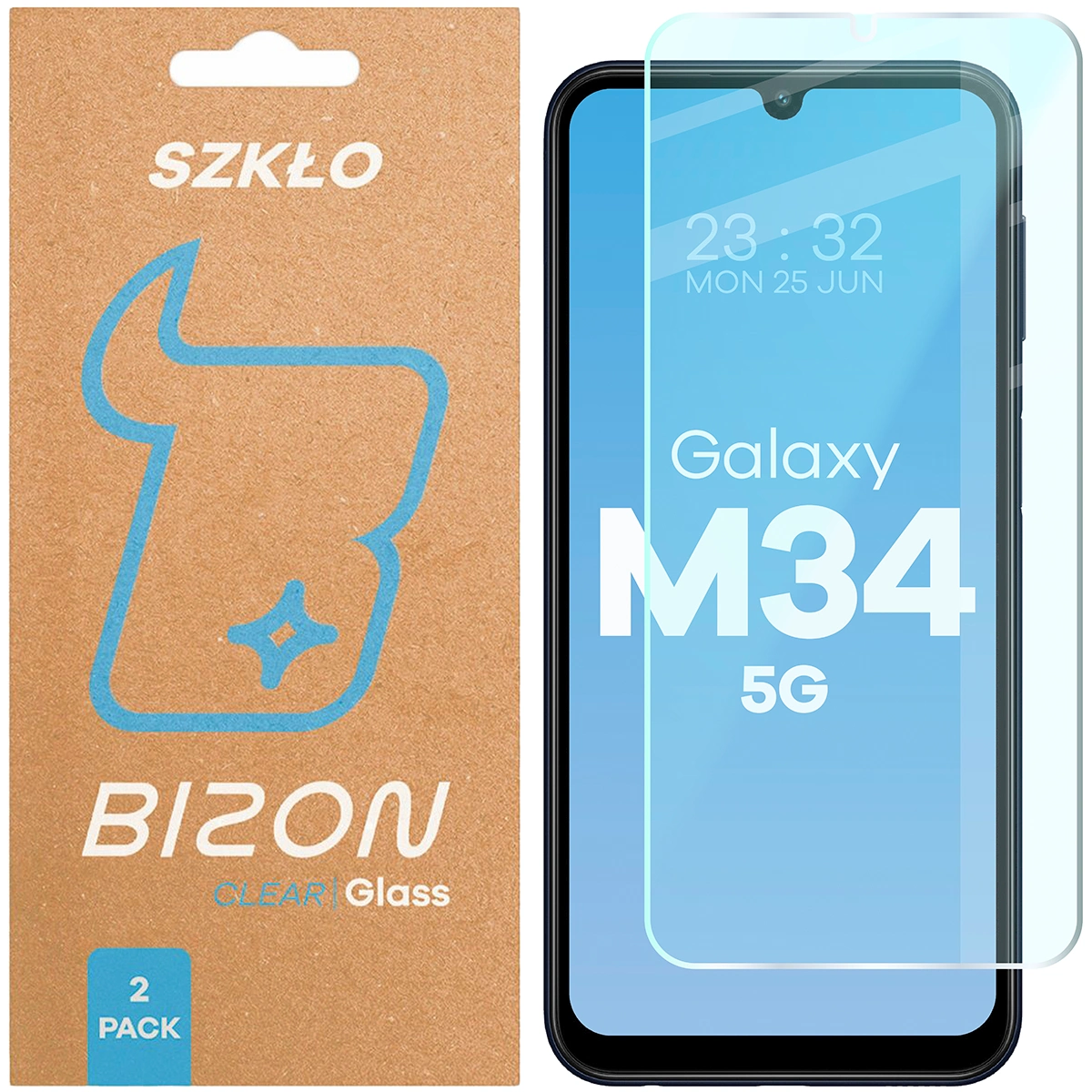 Szkło hartowane Bizon Glass Clear Duo do Samsung Galaxy M34 5G