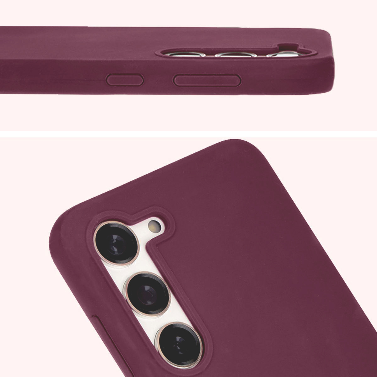 Zbliżenie na wycięcia na obiektywy w etui Bizon Soft Case