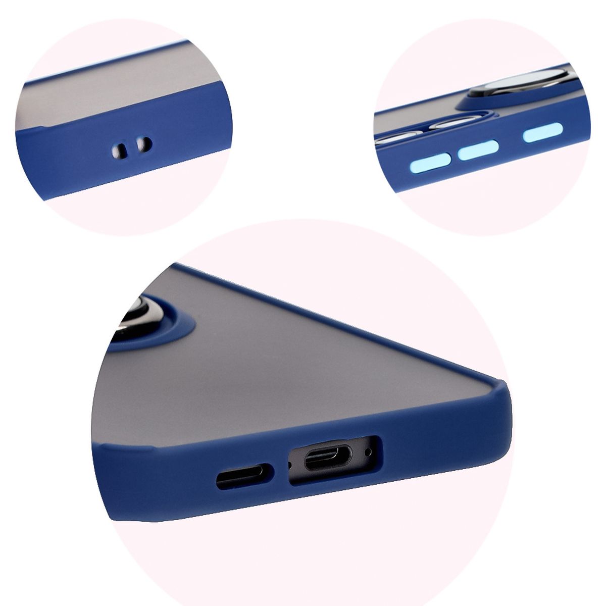 Precyzyjne wycięcia, zintegrowane osłony oraz wycięcie na smyczkę w etui Bizon Case Hybrid Ring