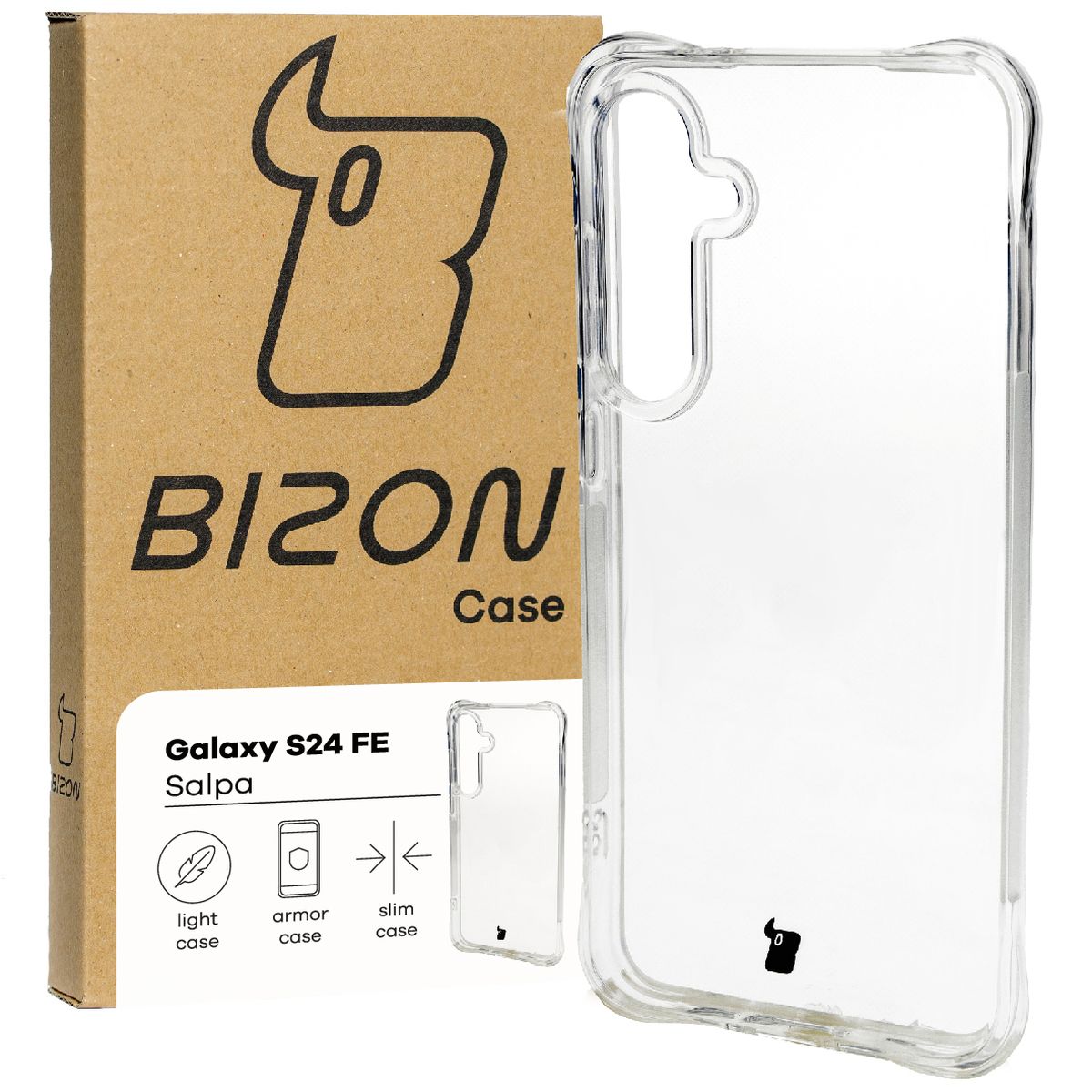 Elastyczne etui Bizon Case Salpa do Samsung Galaxy S24 FE, przezroczyste