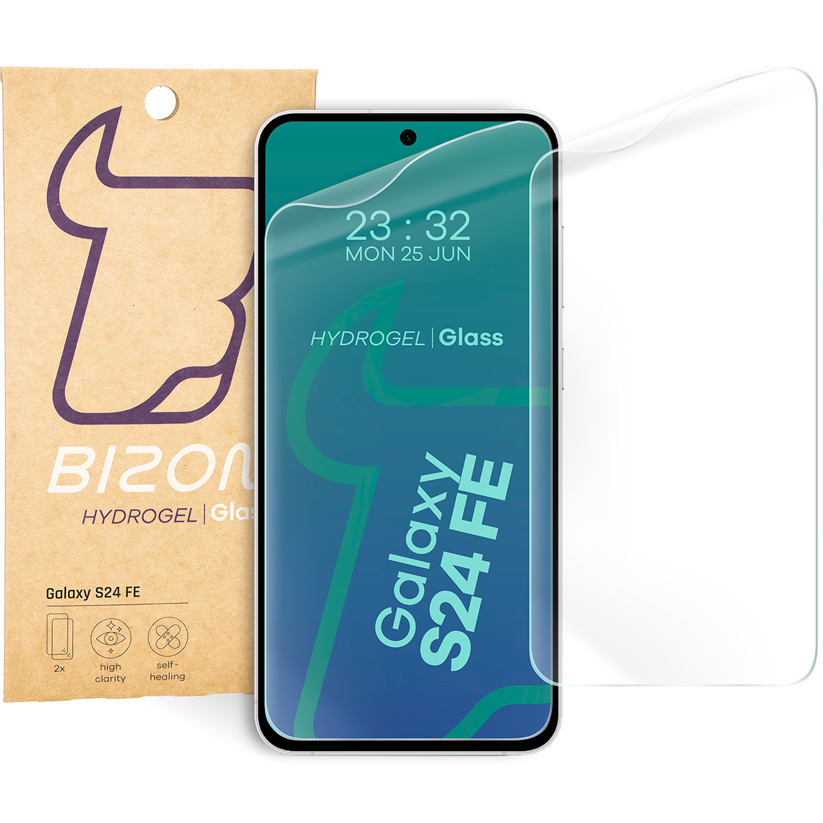 Folia hydrożelowa na ekran Bizon Glass Hydrogel Front do Galaxy S24 FE 5G / A36 5G / A56 5G, 2 sztuki