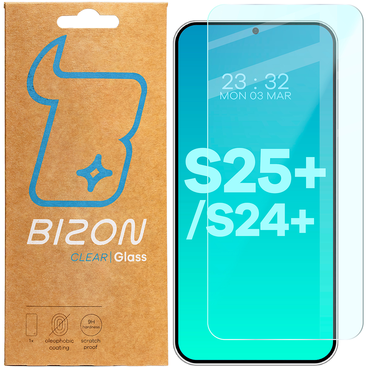 Szkło hartowane Bizon Glass Clear 2 do Samsung Galaxy S25 Plus / S24 Plus