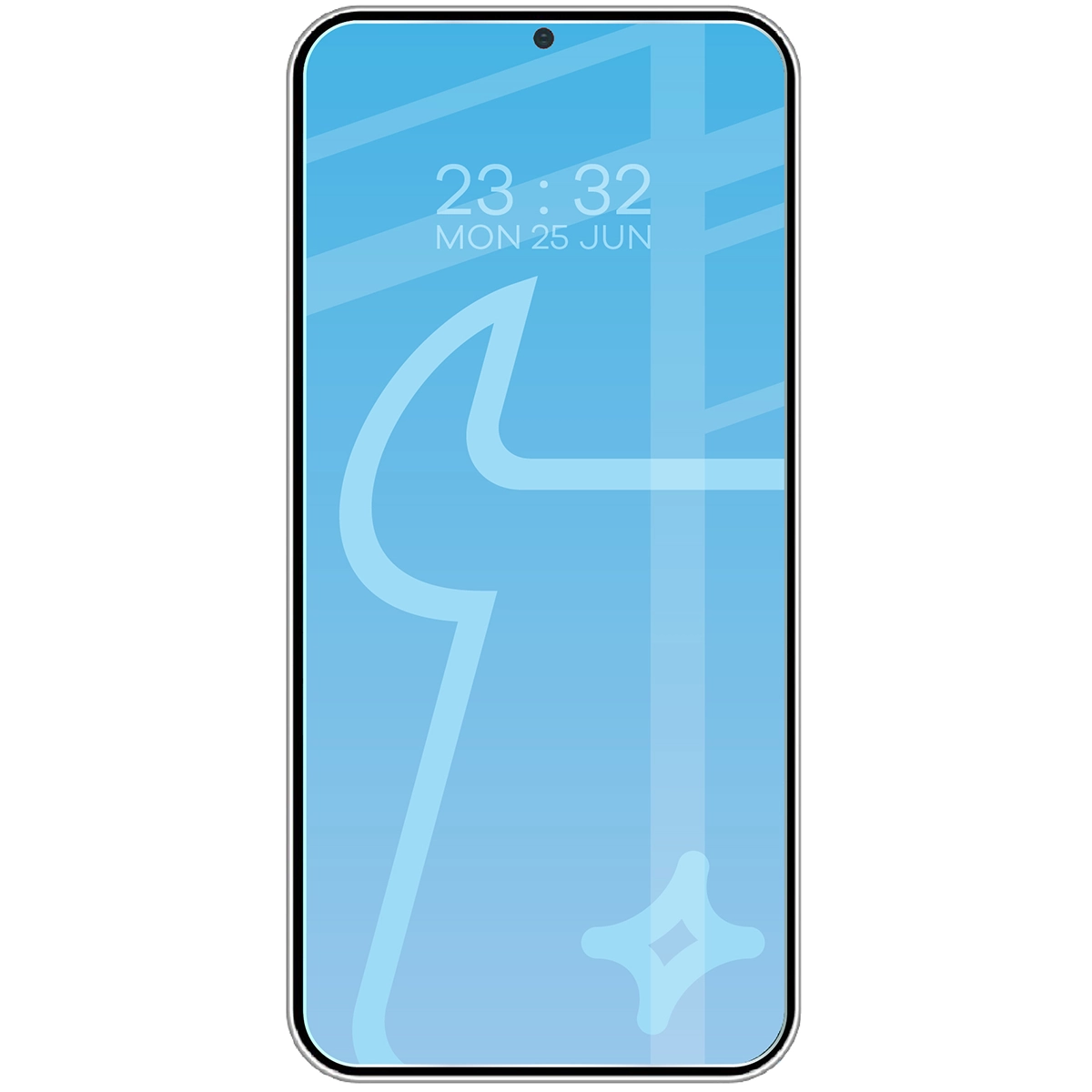 Szkło Bizon Glass Clear 2 nałożone na ekran telefonu