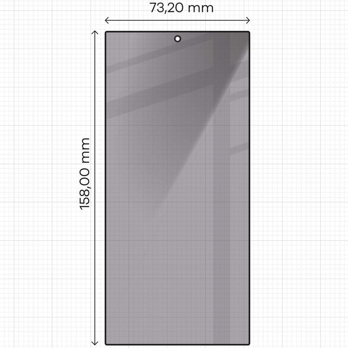 Zdjęcie na miarce szkła Bizon Glass Edge Shadow do Samsung Galaxy S24 Ultra