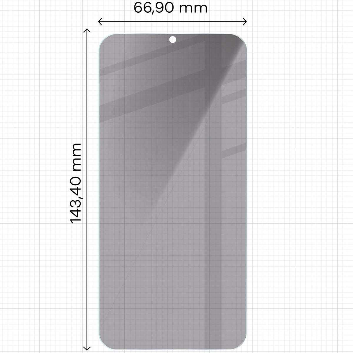 Zdjęcie na miarce szkła Bizon Glass Clear Shadow do Samsung Galaxy S25 / S24