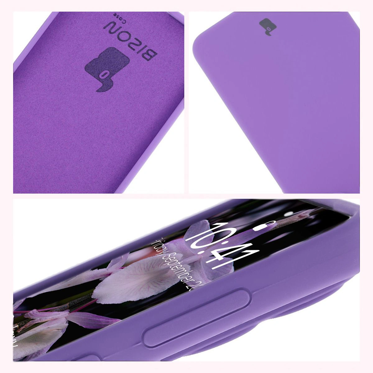 Konstrukcja etui Bizon Soft Case: zintegrowane osłony, podwyższone krawędzie i wyściółka z mikrofibry do Samsung Galaxy S25 Edge