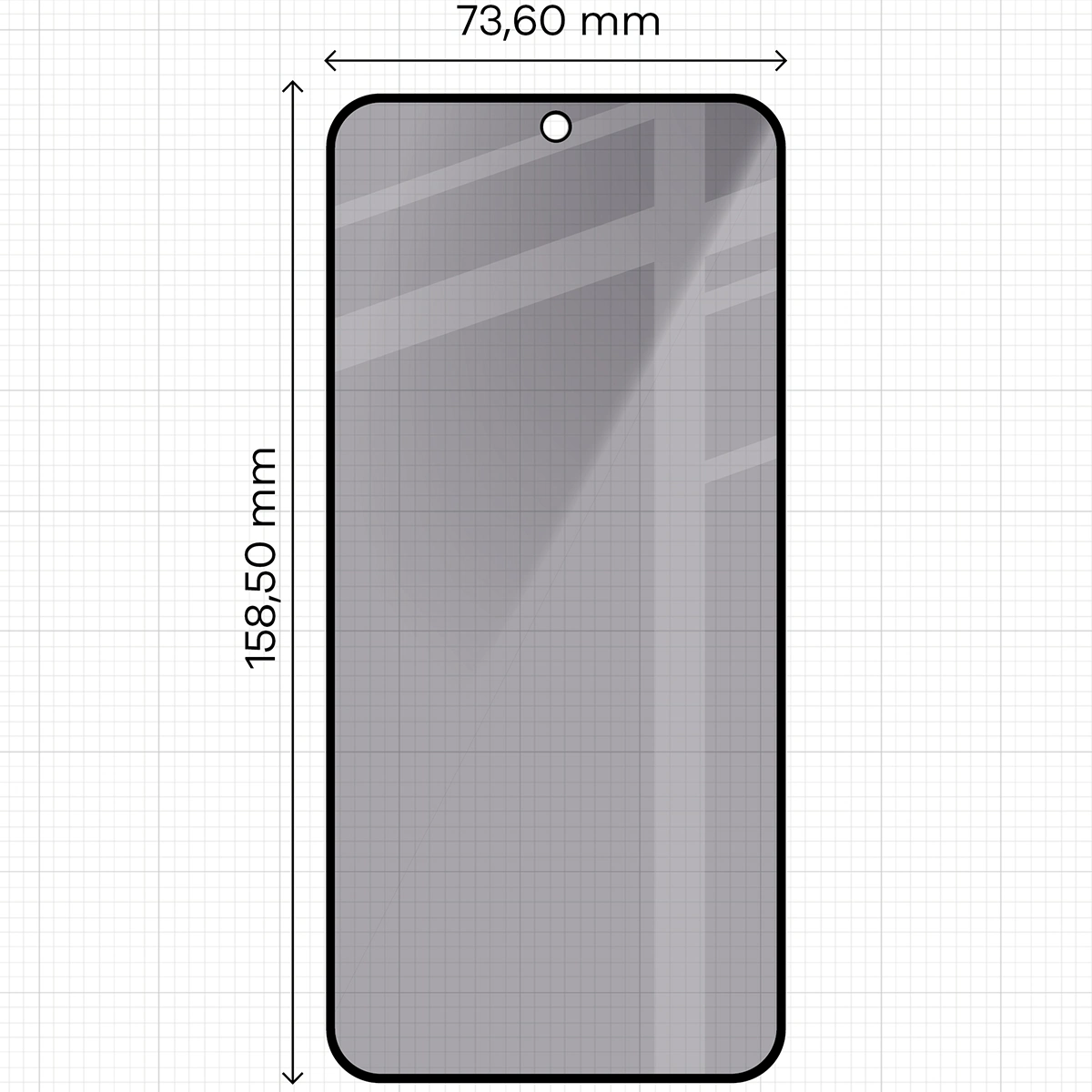 Zdjęcie na miarce szkła Bizon Glass Edge Shadow Duo do Samsung Galaxy S25 FE / Samsung Galaxy S24 FE / Samsung Galaxy A36 5G / Samsung Galaxy A56 5G