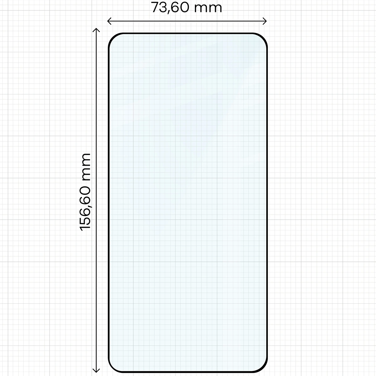 Wymiary szkła Bizon Glass Edge Duo do Samsung Galaxy S25 Plus / Samsung Galaxy S24 Plus