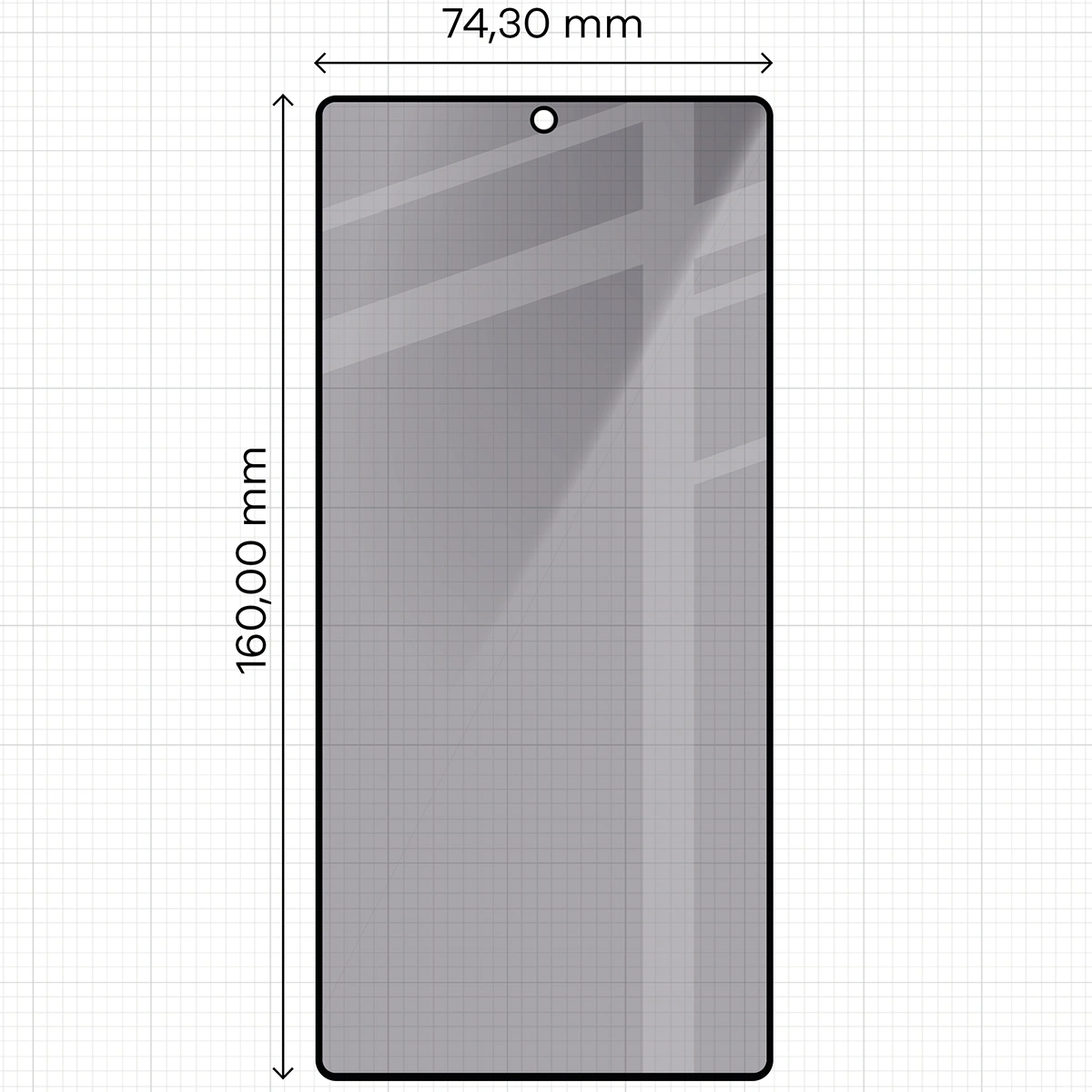 Zdjęcie na miarce szkła Bizon Glass Edge Shadow Duo do Samsung Galaxy S25 Ultra
