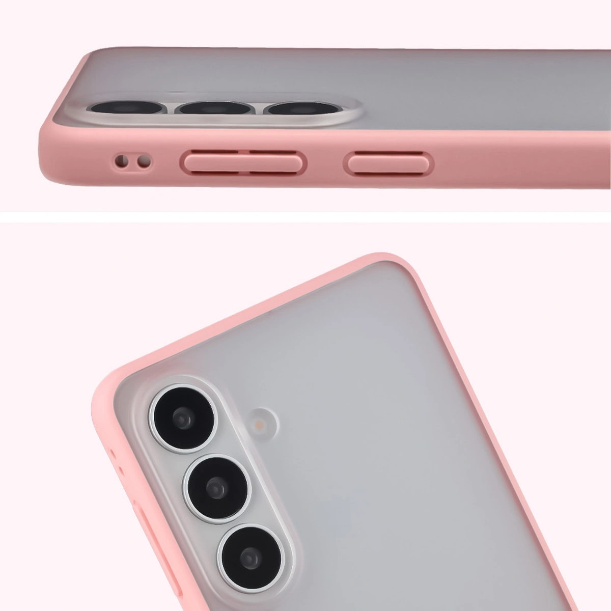 Pełne wycięcie i podwyższone krawędzie aparatu w etui Bizon Case Angelo do Samsung Galaxy S26 Plus