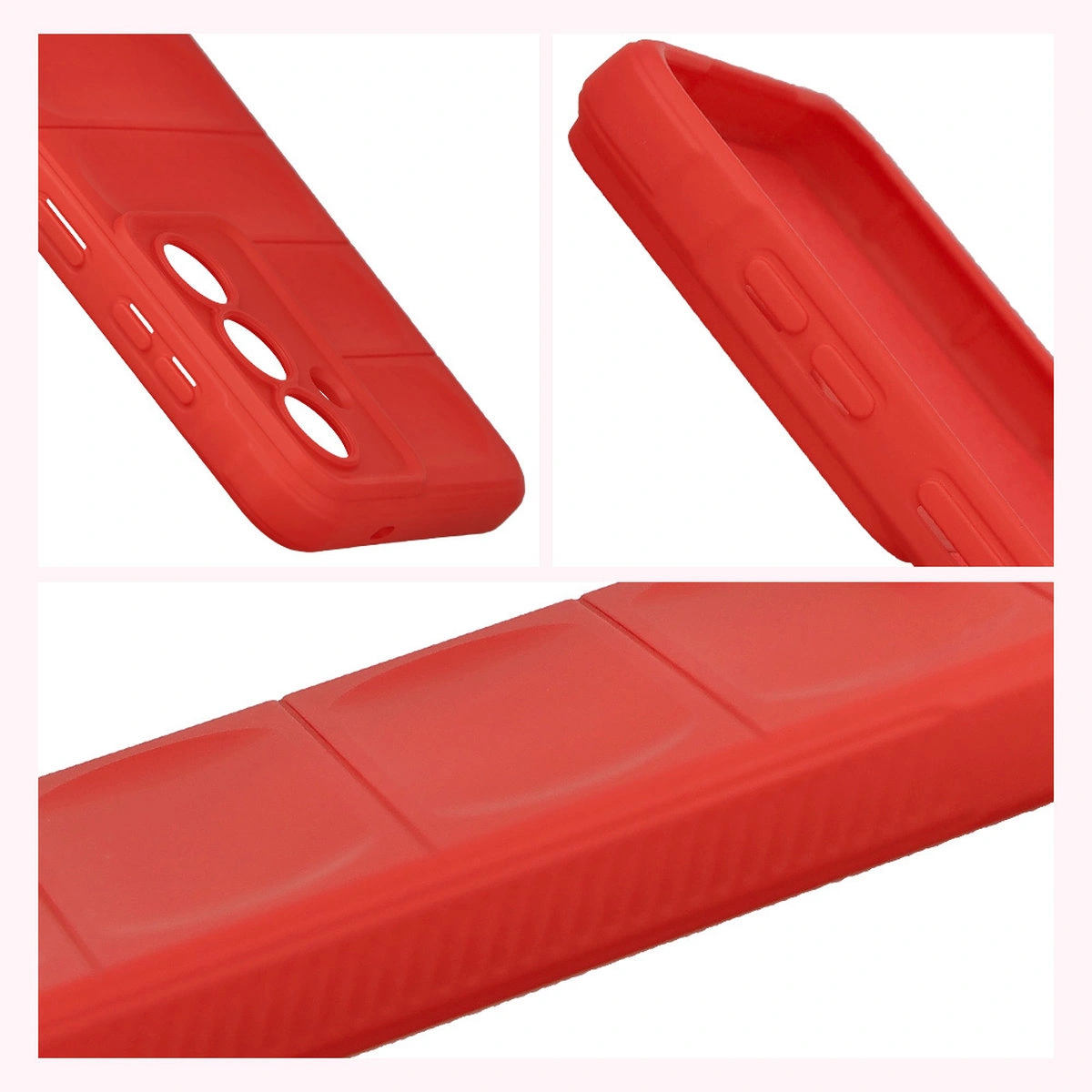 Teksturowane boki i podwyższone krawędzie ekranu i aparatu w etui Bizon Case Tur do Samsung Galaxy S26 Plus