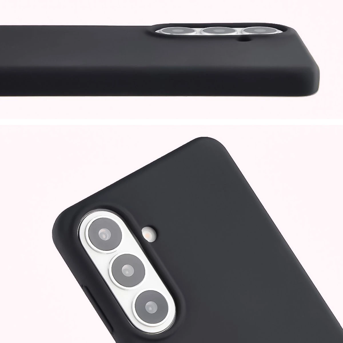 Zbliżenie na wycięcie na obiektywy w etui Bizon Soft Case do Samsung Galaxy S26 Plus