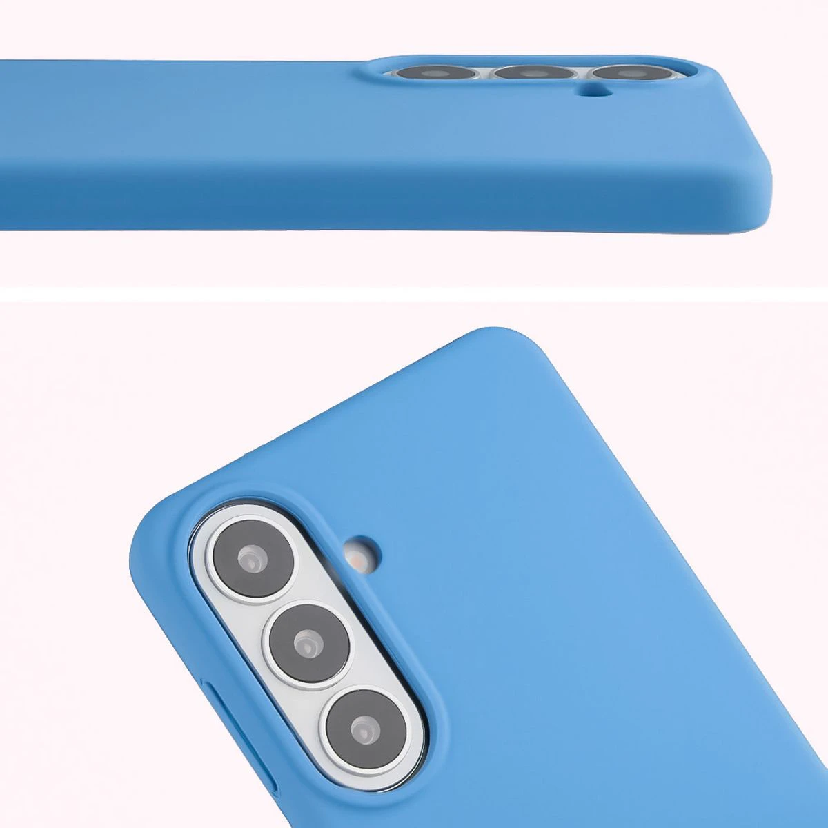 Zbliżenie na wycięcie na obiektywy w etui Bizon Soft Case do Samsung Galaxy S26 Plus