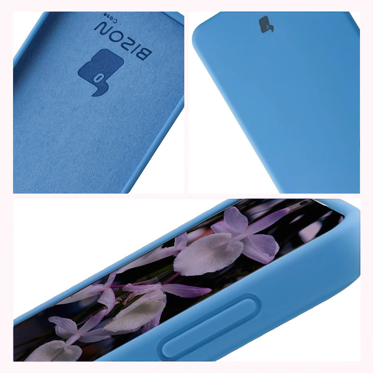 Konstrukcja etui Bizon Soft Case: zintegrowane osłony, podwyższone krawędzie i wyściółka z mikrofibry do Samsung Galaxy S26 Plus