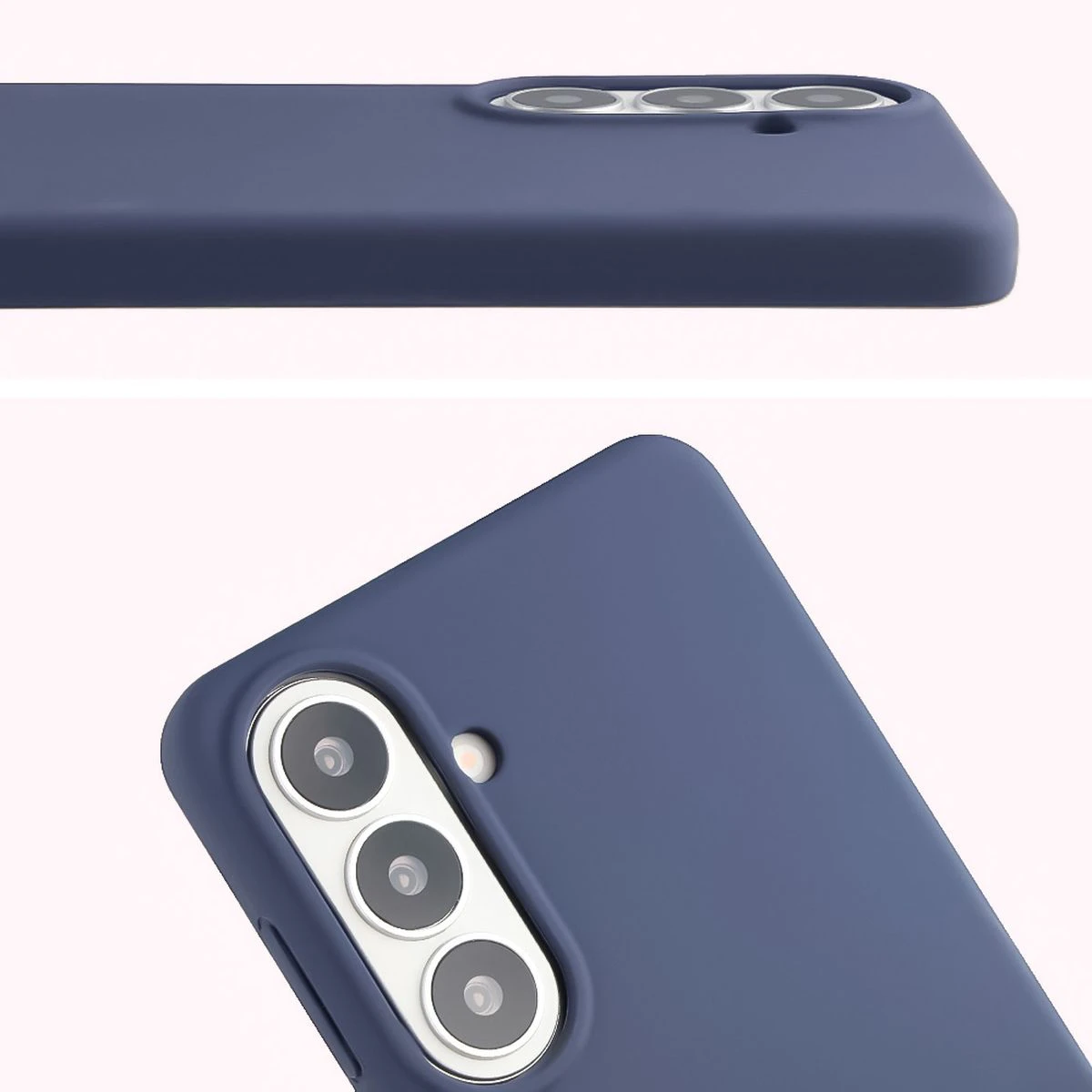 Zbliżenie na wycięcie na obiektywy w etui Bizon Soft Case do Samsung Galaxy S26 Plus