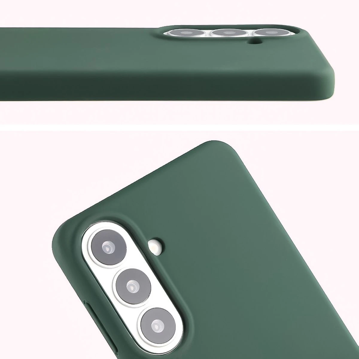 Zbliżenie na wycięcie na obiektywy w etui Bizon Soft Case do Samsung Galaxy S26 Plus