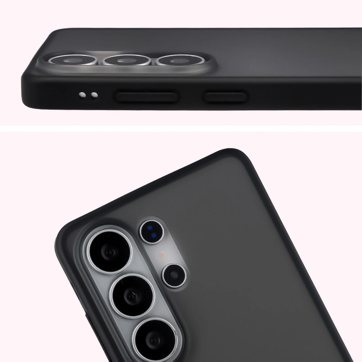 Pełne wycięcie i podwyższone krawędzie aparatu w etui Bizon Case Angelo do Samsung Galaxy S26 Ultra